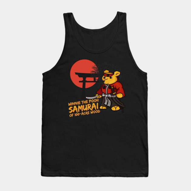 Winnie The Pooh - Samurai of 100-Acre Wood Tank Top by Alt World Studios